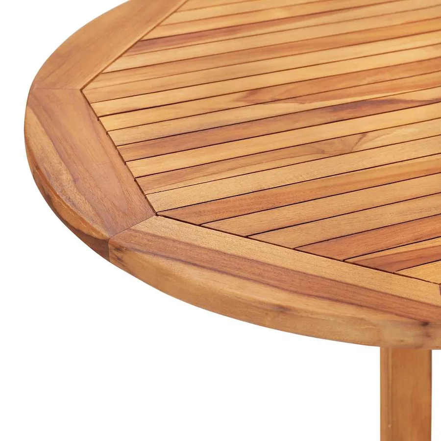 Ensemble à manger d'extérieur pliable 5 pcs Bois solide de teck - 7