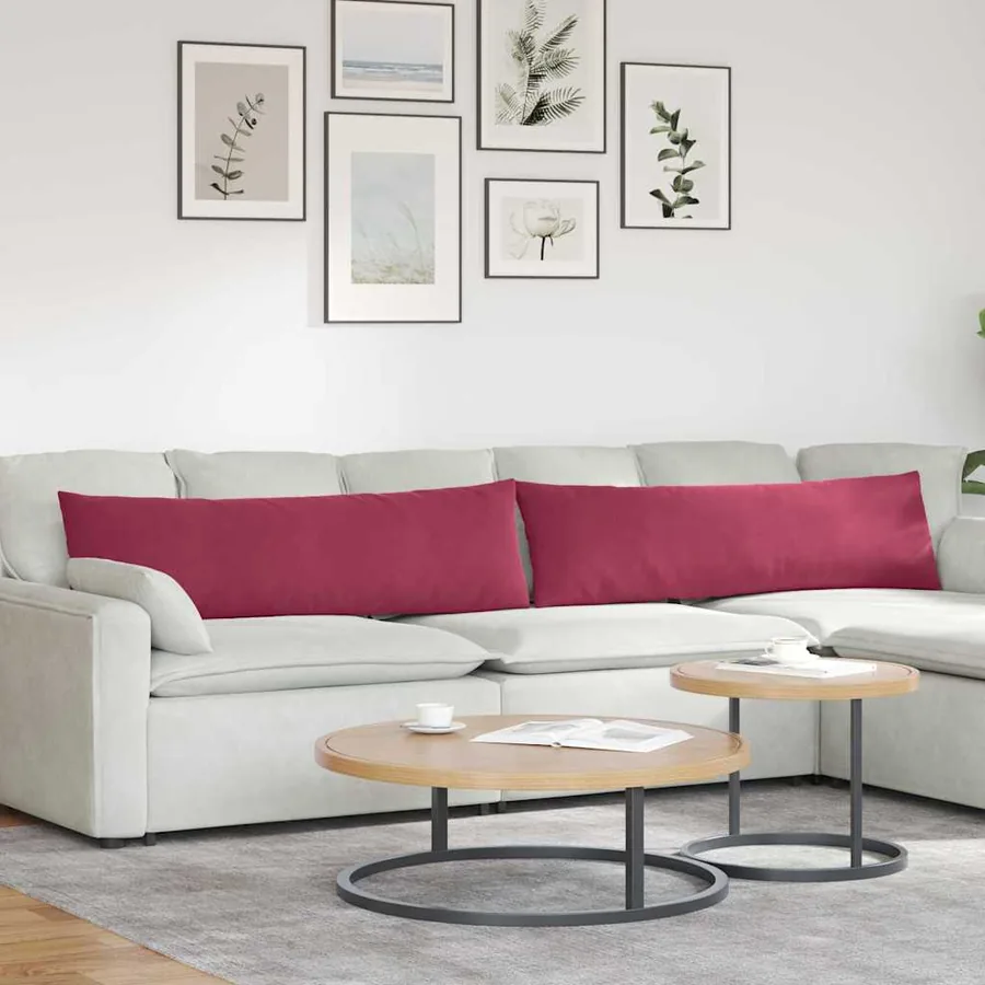 Coussins de canapé 2 pcs Bordeaux 145 x 40 cm