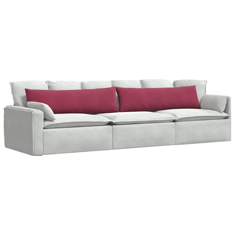 Coussins de canapé 2 pcs Bordeaux 145 x 40 cm - 3