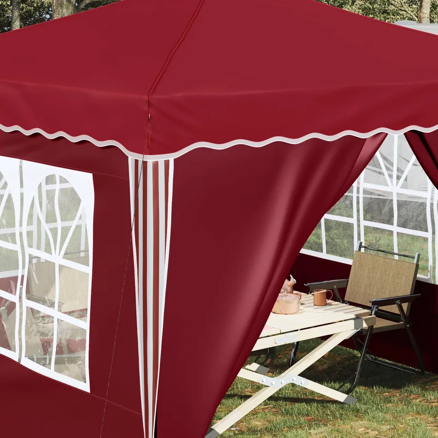 Tente de fête pop-up 288 x 288 x 245 cm Bordeaux Tissu Oxford - 4