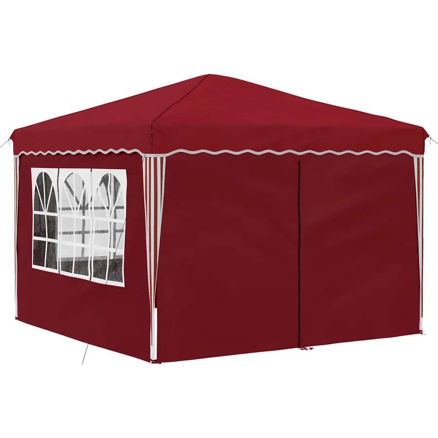 Tente de fête pop-up 288 x 288 x 245 cm Bordeaux Tissu Oxford - 5