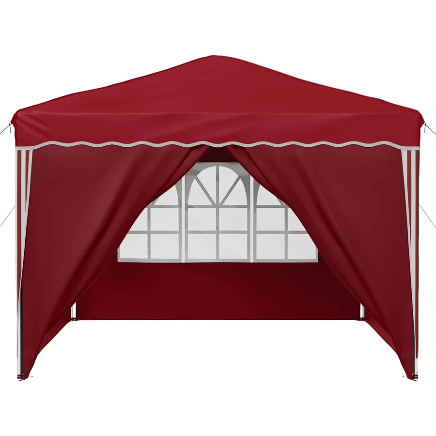 Tente de fête pop-up 288 x 288 x 245 cm Bordeaux Tissu Oxford - 7