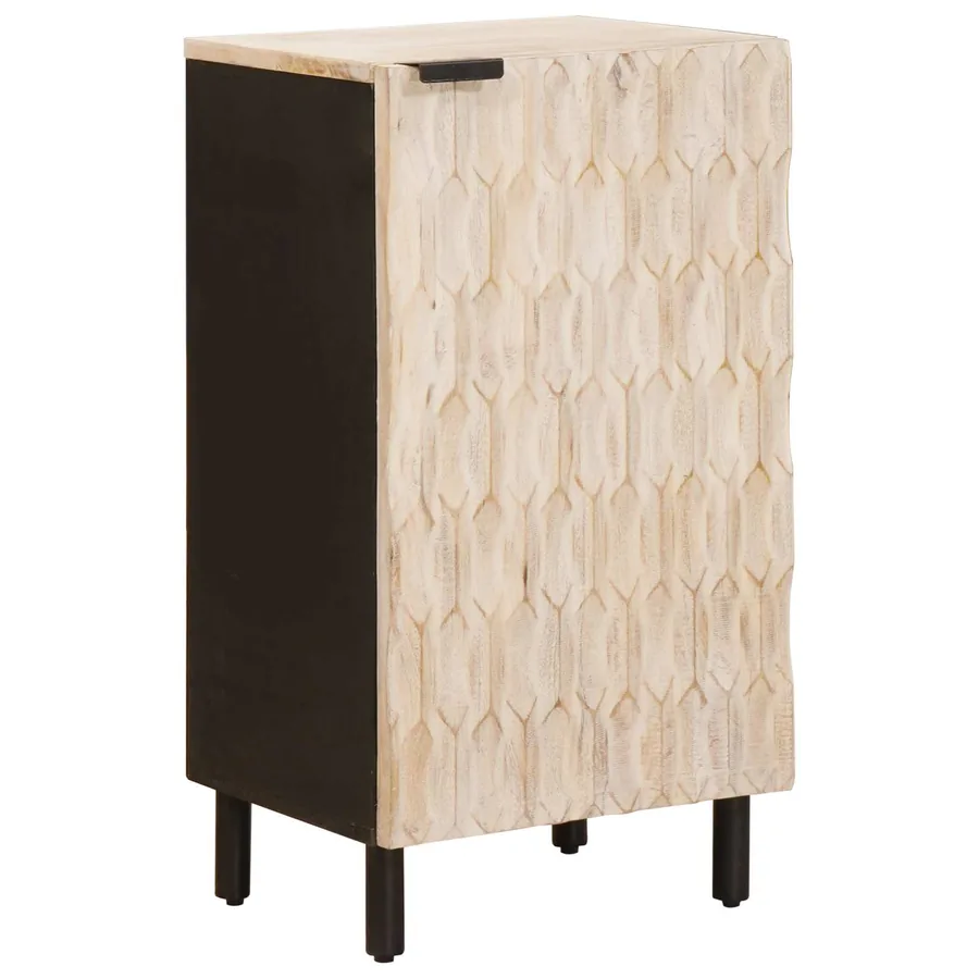 Buffet avec stockage Finition Lavage Blanc 40 x 33 x 75 cm