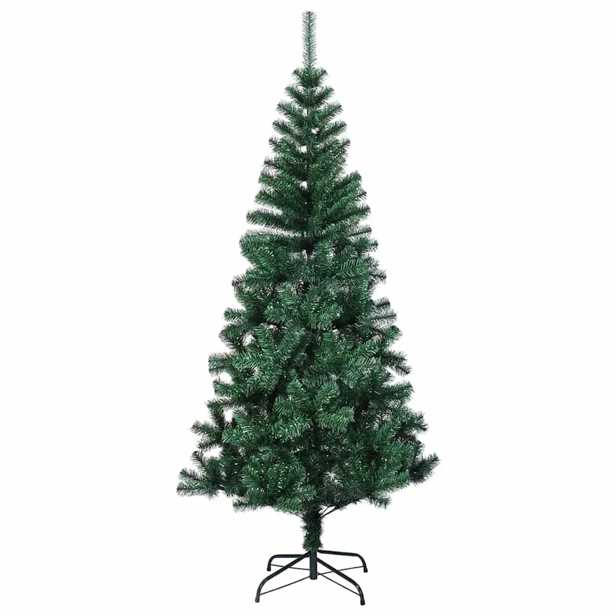 Sapin de Noël artificiel pré-éclairé Vert 150 cm PVC et métal - 4