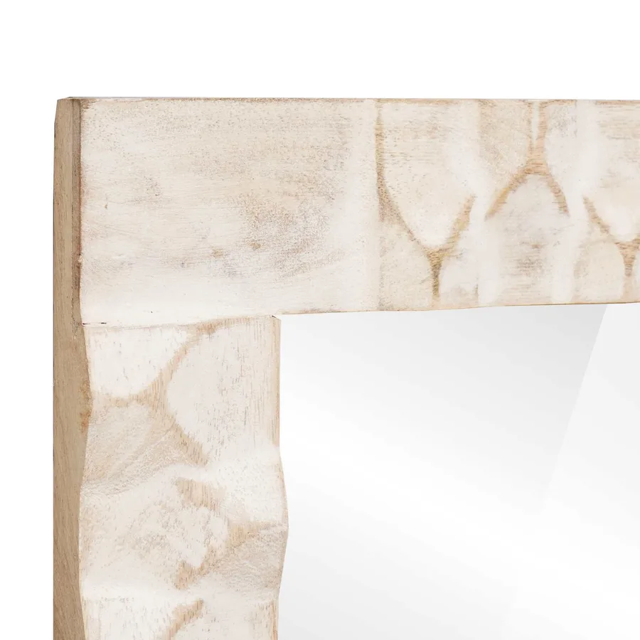 Miroir de salle de bain Finition Lavage Blanc 50 x 70 x 2,5 cm - 4