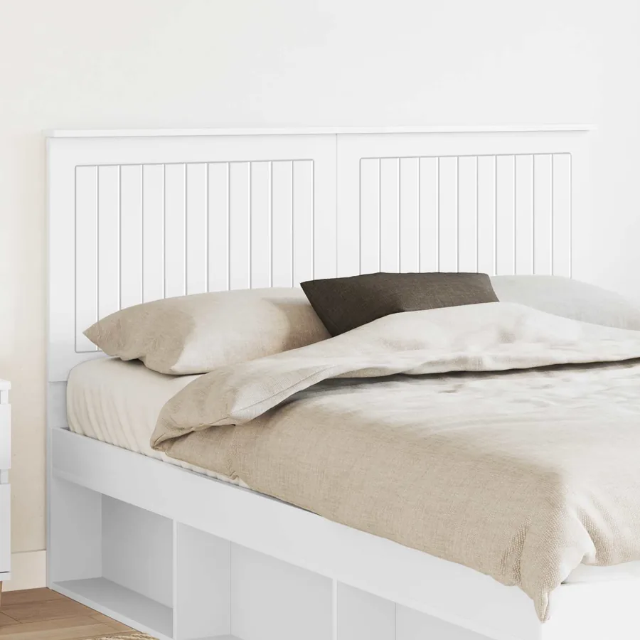 Tête de lit avec tête de lit Blanc 140 cm Bois d'ingénierie