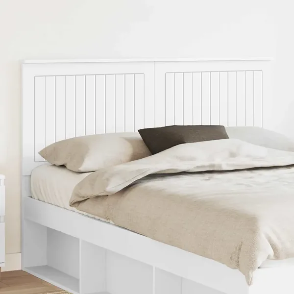Tête de lit avec tête de lit Blanc 140 cm Bois d'ingénierie