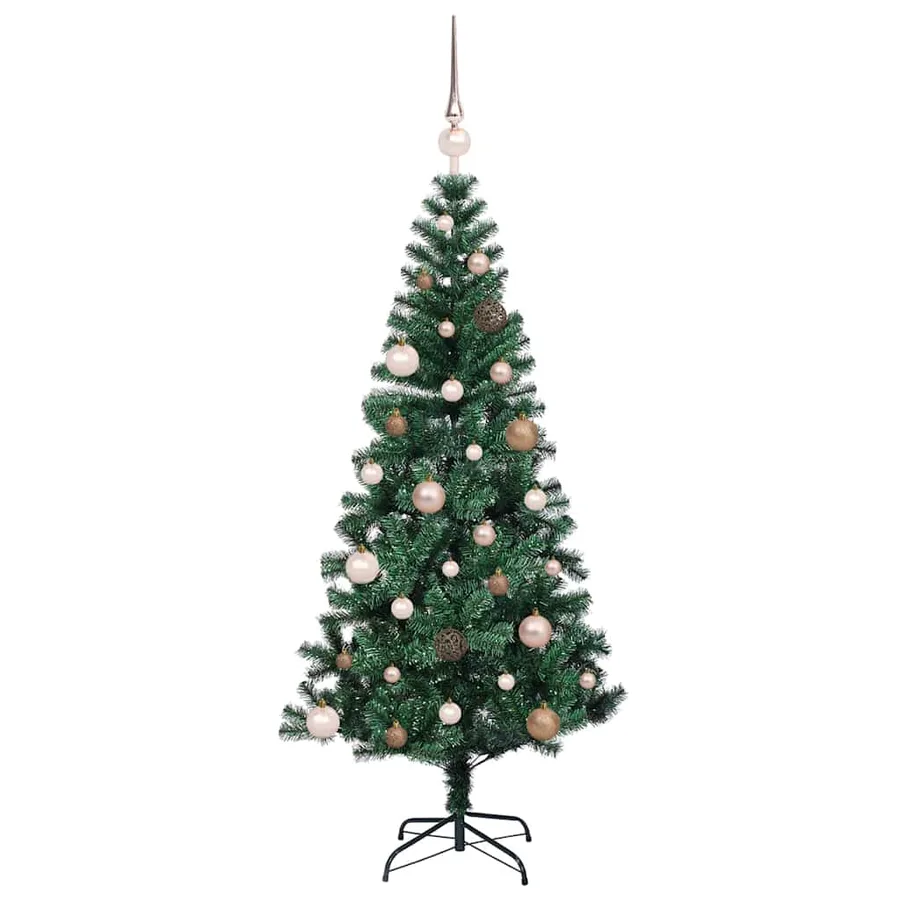 Sapin de Noël artificiel pré-éclairé Vert 150 cm PVC et métal - 4