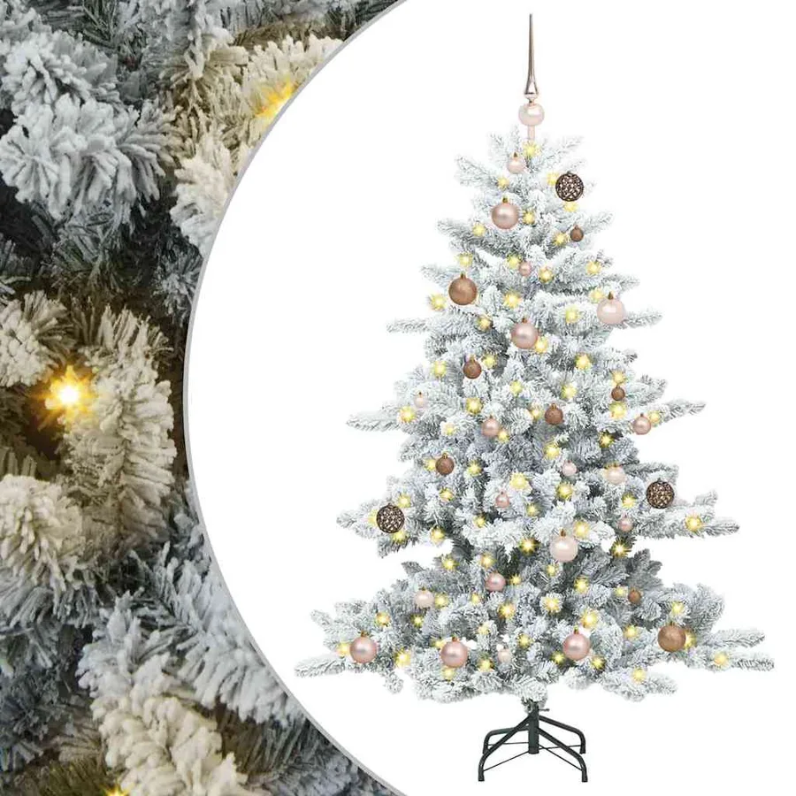 Sapin de Noël Artificiel à Branches Articulées Blanc 150 cm - 2
