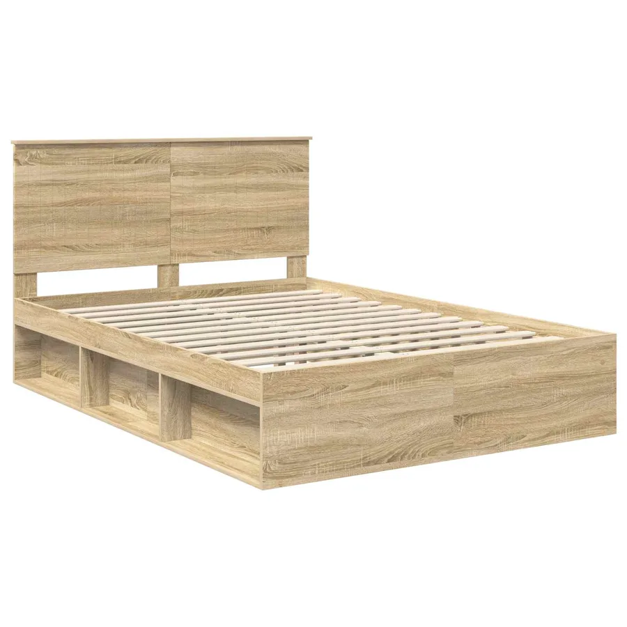 Cadre de lit Sonoma 140 x 200 cm Bois de pin massif - 4