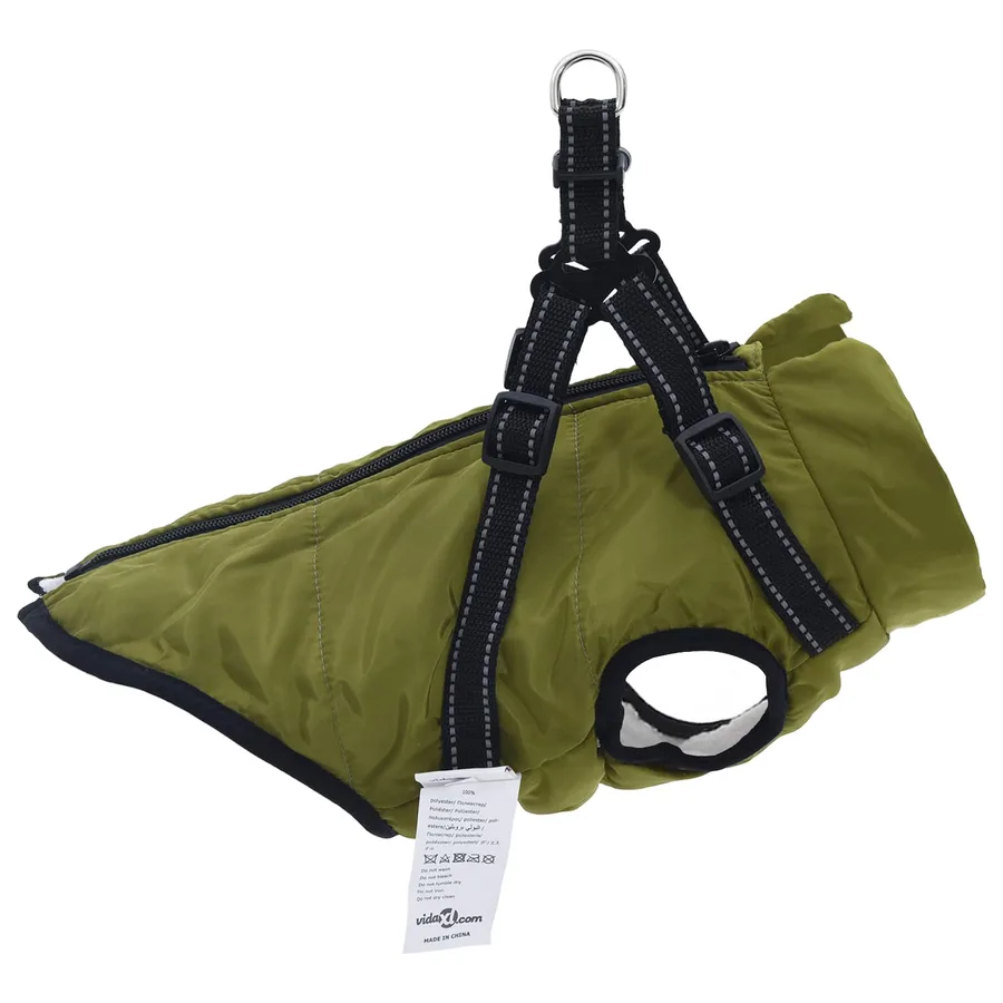 Manteau pour chien Vert armée L32 Fleece et Polyester - 4