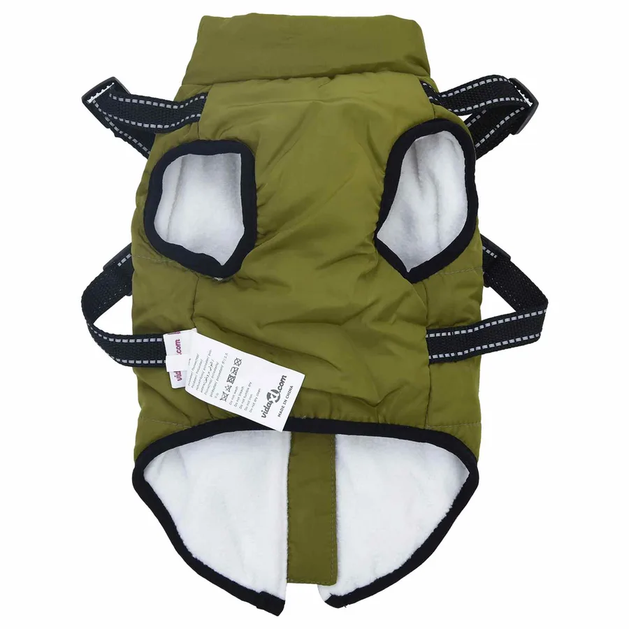 Manteau pour chien Vert armée L32 Fleece et Polyester - 5