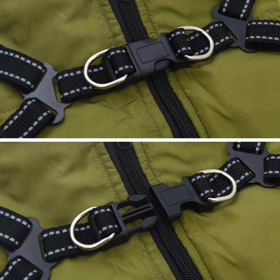Manteau pour chien Vert armée L32 Fleece et Polyester - 6