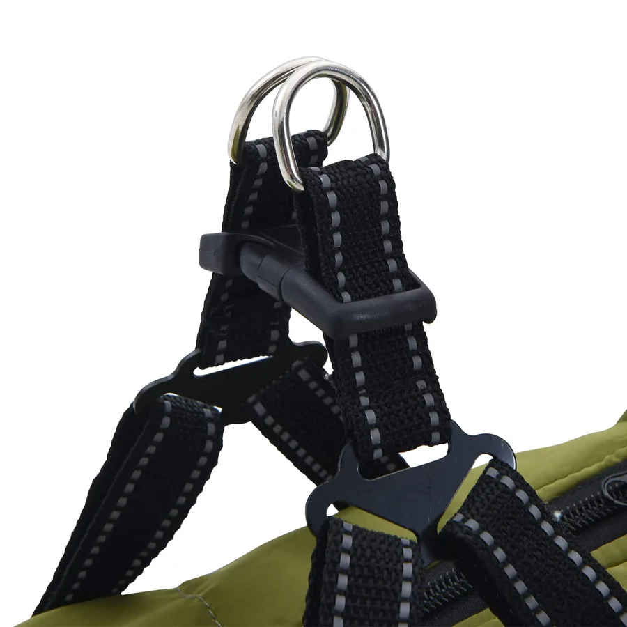 Manteau pour chien Vert armée L32 Fleece et Polyester - 8