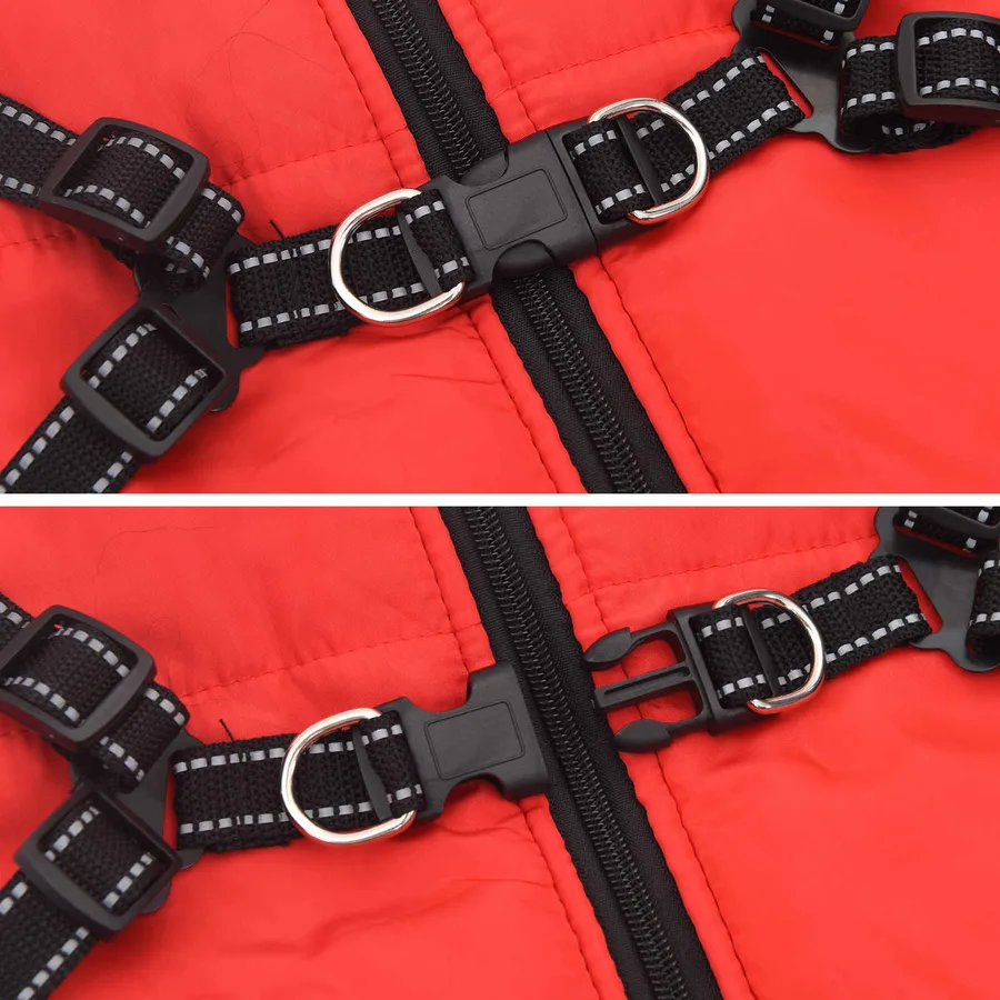 Manteau pour chien Rouge L44 Fleece et Polyester - 6