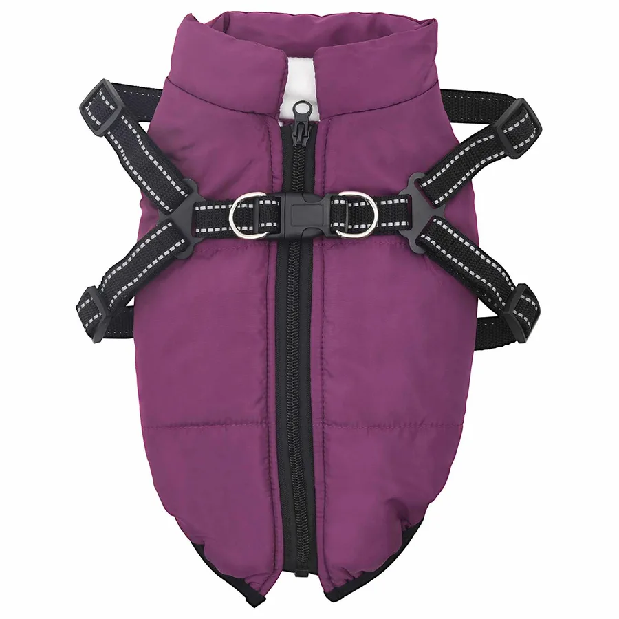 Manteau pour chien Pourpre L40 Fleece et Polyester - 2