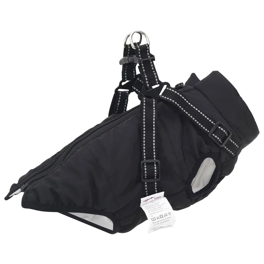 Manteau pour chien Noir L28 Fleece et Polyester