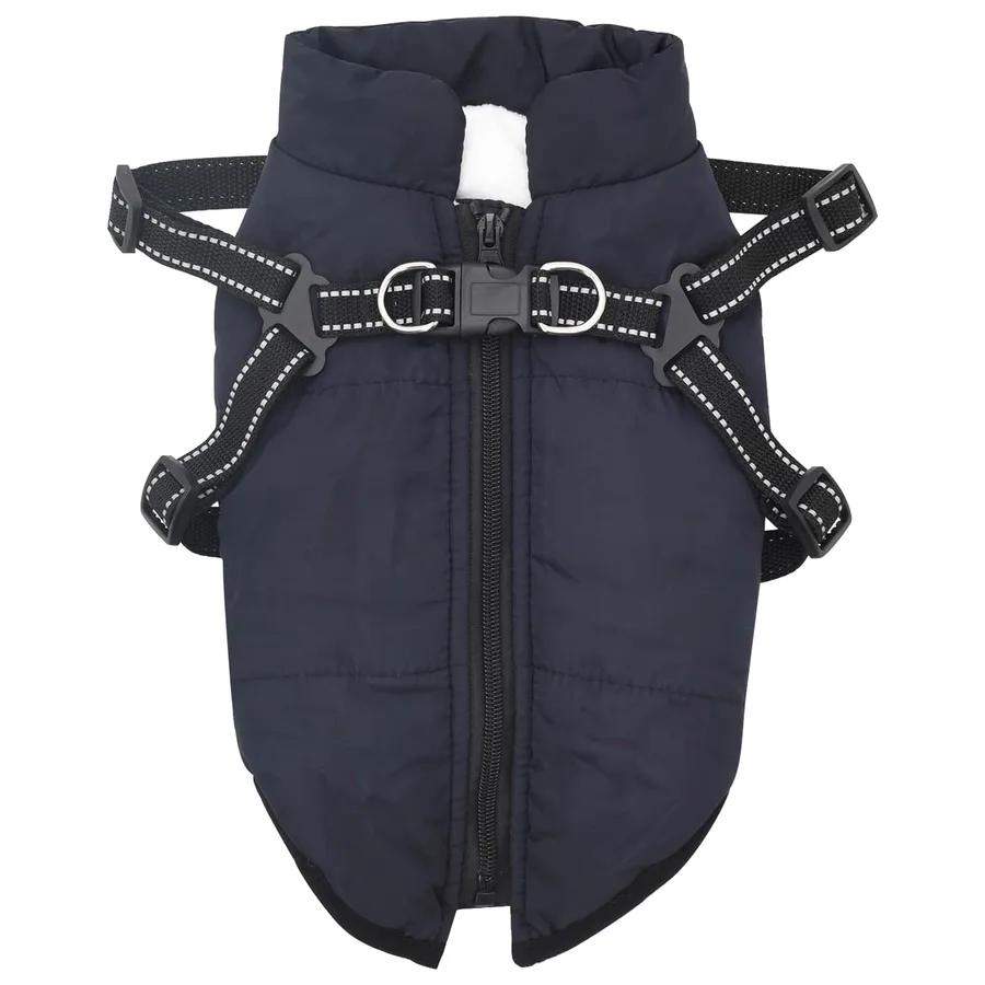 Manteau pour chien Bleu marine L28 Fleece et Polyester - 2