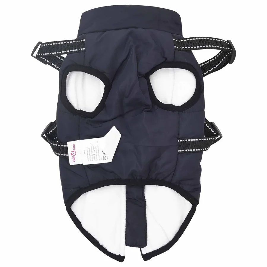 Manteau pour chien Bleu marine L28 Fleece et Polyester - 5