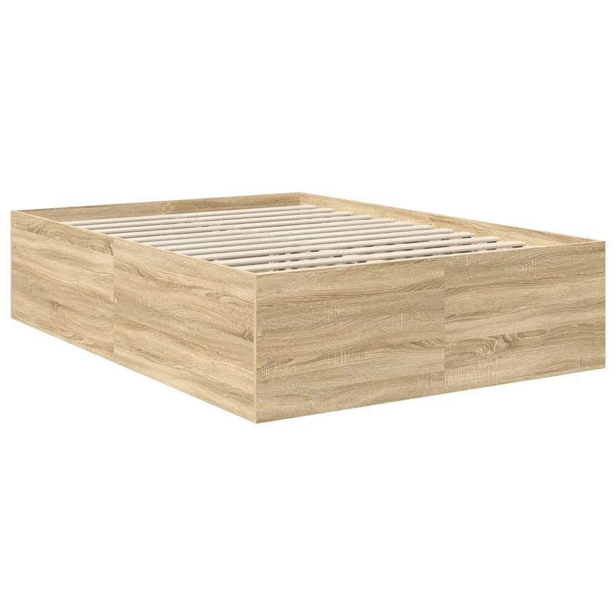 Cadre de lit Chêne Sonoma 150 x 200 cm Bois d'ingénierie - 5