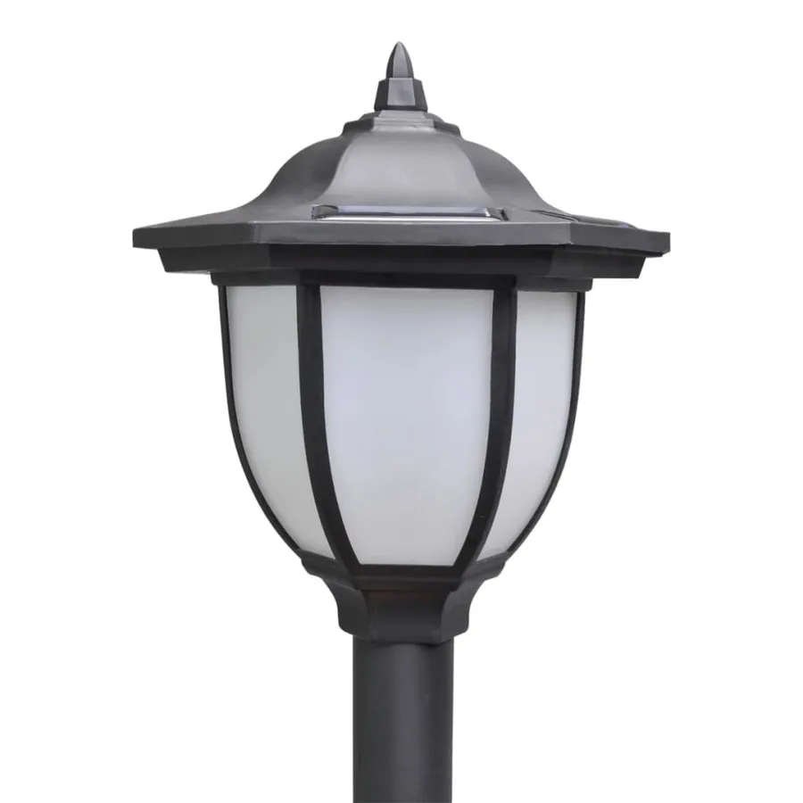Clôture à chaîne avec deux lampes solaires LED et deux piquets - 5