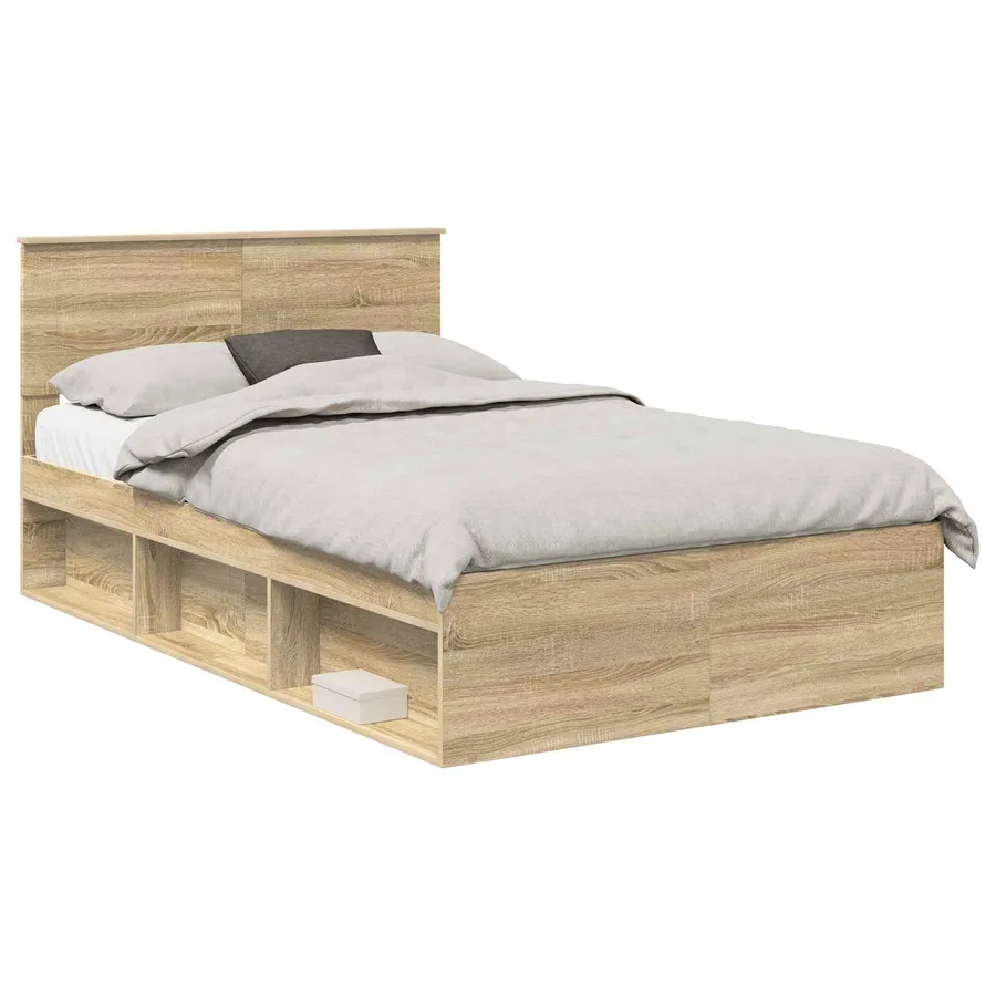 Cadre de lit Sonoma 120 x 190 cm Bois d'ingénierie - 2