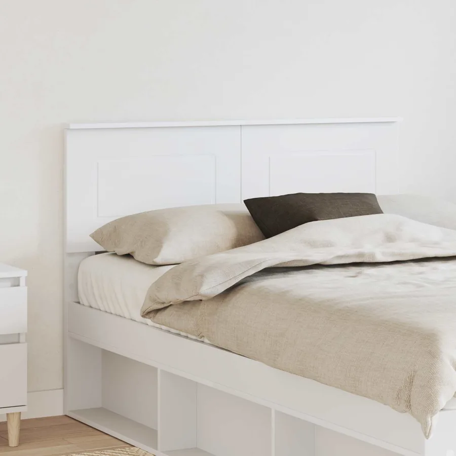 Tête de lit Blanc Bois d'ingénierie