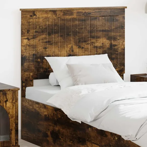 Tête de lit avec tête de lit Chêne fumé 90 cm Bois d'ingénierie