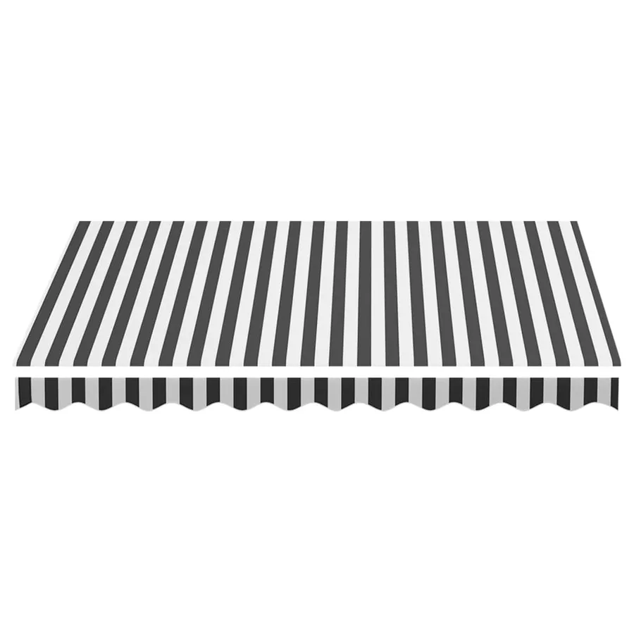 Tissu de remplacement pour auvent anthracite et blanc 3x2,5 m polyester - 4
