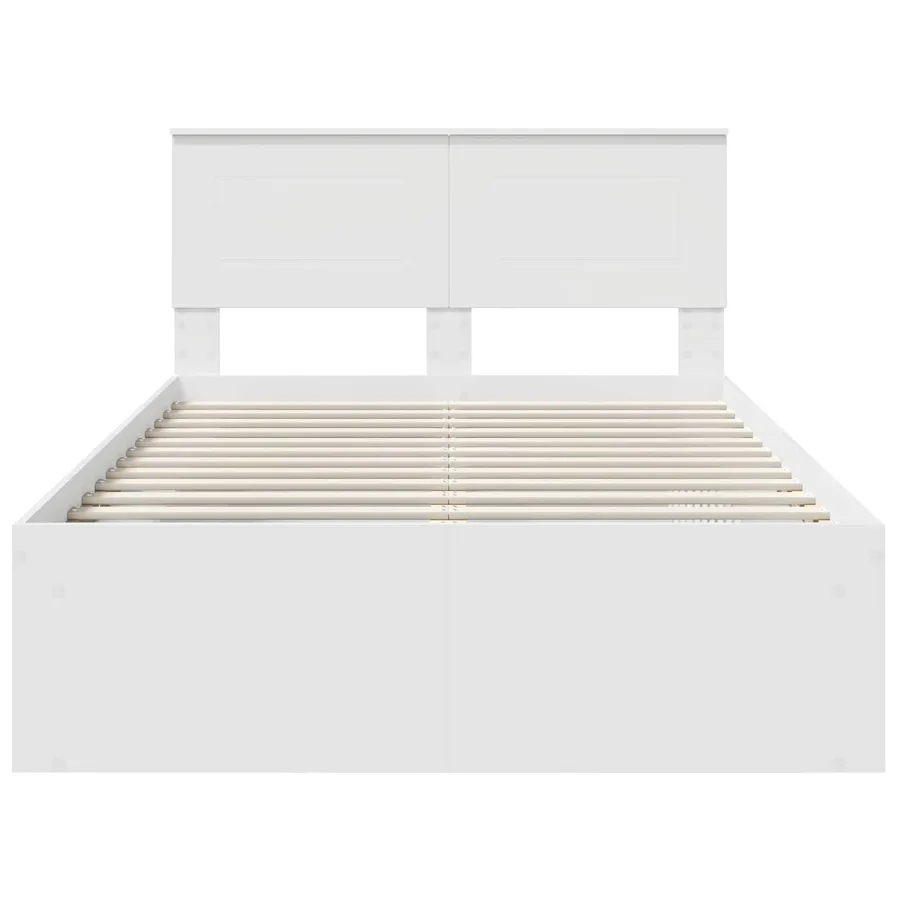 Cadre de lit Blanc 120 x 190 cm Bois d'ingénierie - 7