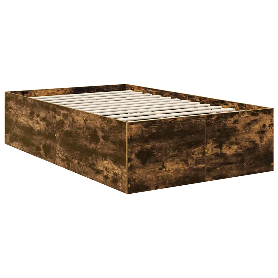 Cadre de lit Chêne fumé 120 x 200 cm Bois d'ingénierie - 5