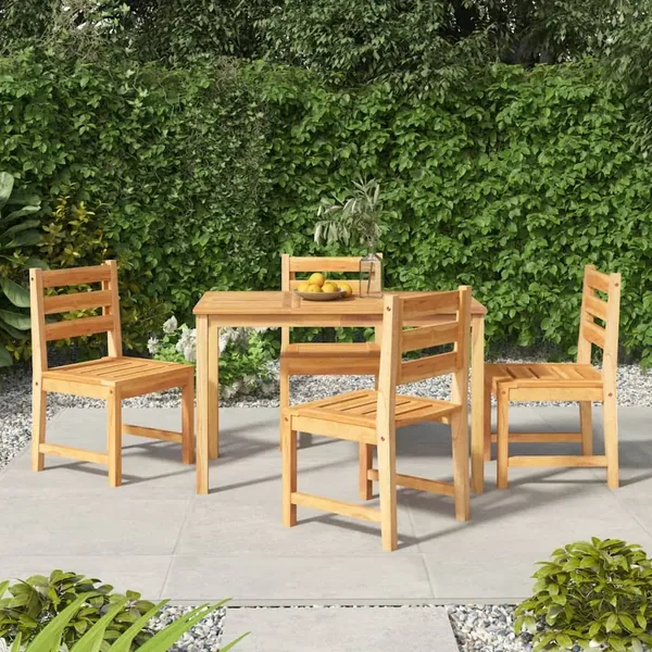 Ensemble à manger de jardin 5pcs Bois de teck massif