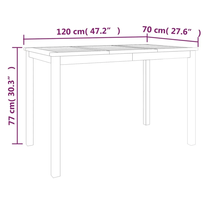 Ensemble à manger de jardin 5pcs Bois de teck massif - 10