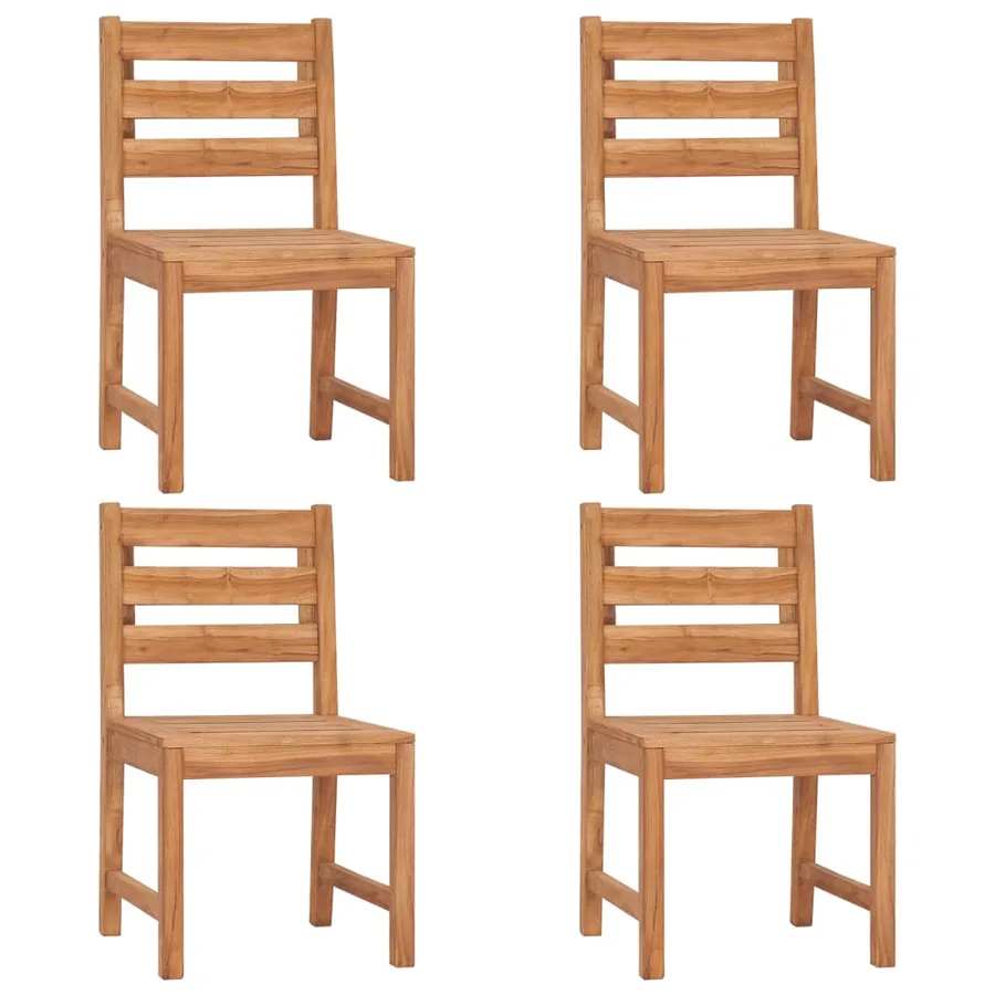 Ensemble à manger de jardin 5pcs Bois de teck massif - 4
