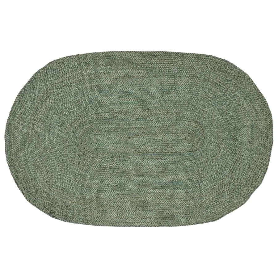 Tapis de surface Vert olive 122 x 183 cm Jute
