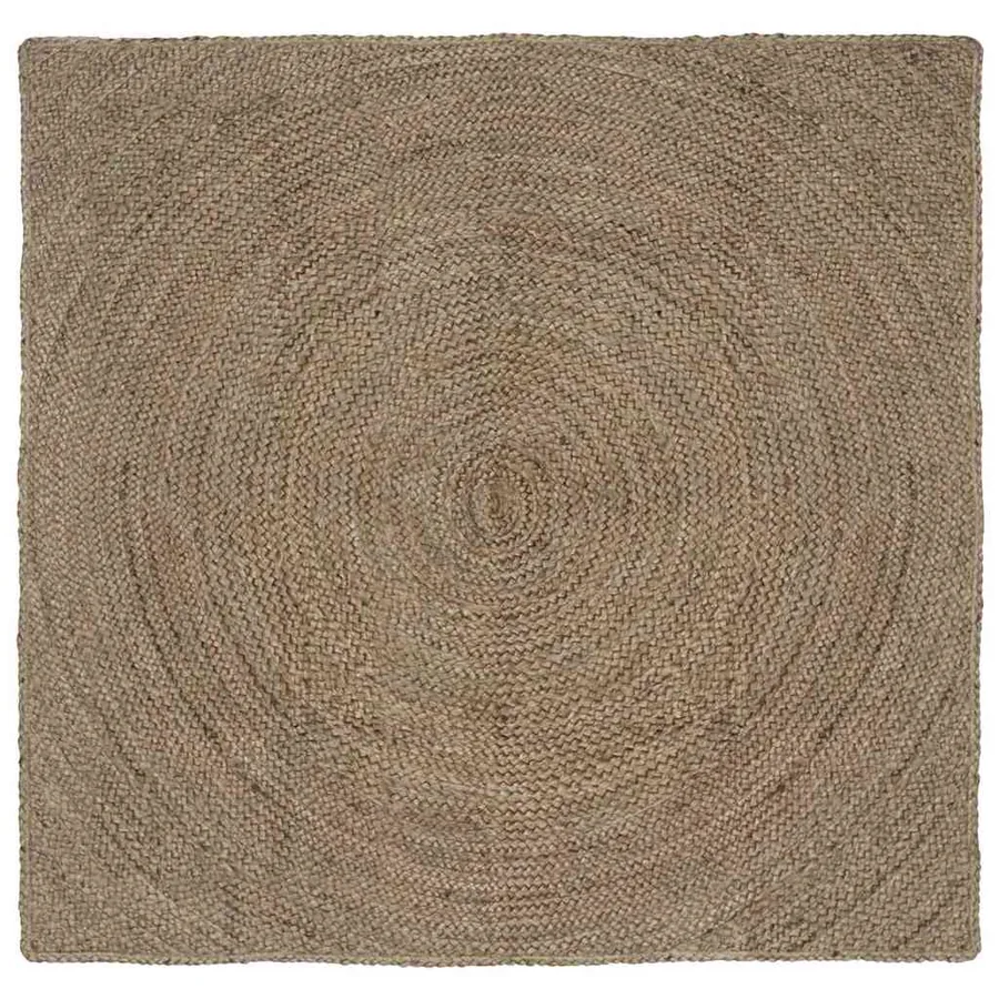 Tapis de surface Gris 160 x 160 cm Jute