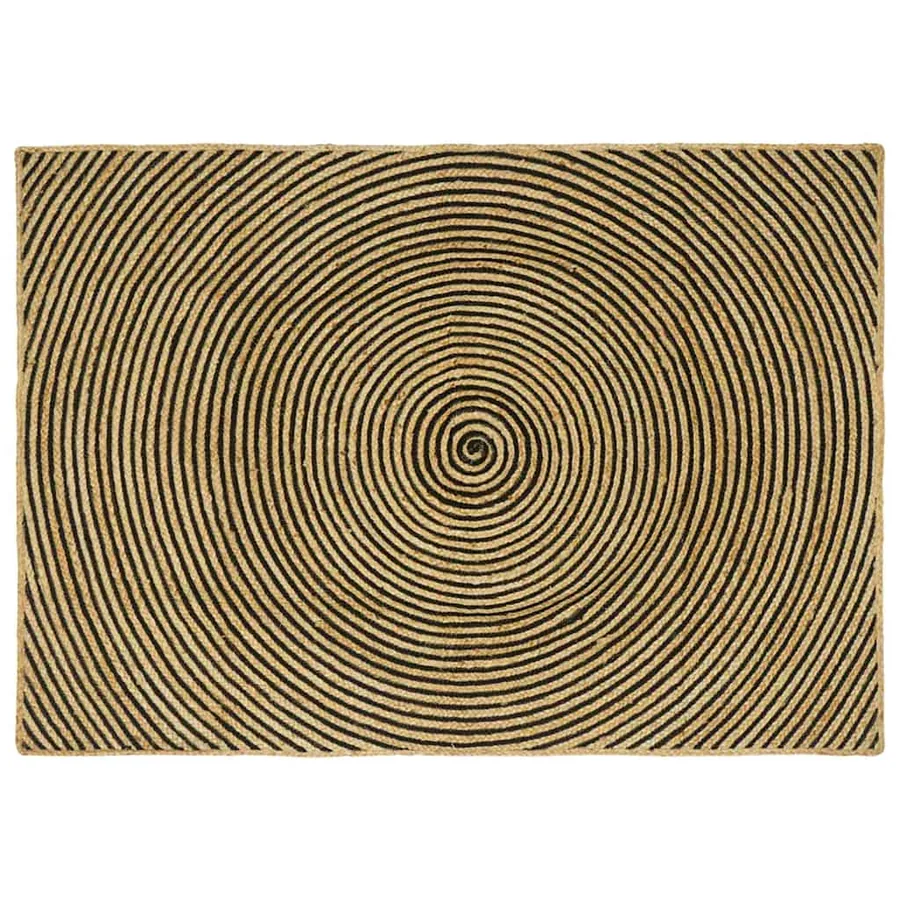 Tapis de surface Noir 120 x 170 cm Jute