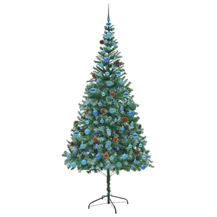 Sapin de Noël artificiel avec 300 LED Vert 210 cm PVC et Acier - 4