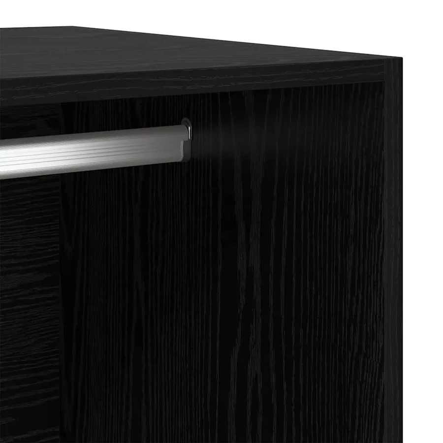 Armoire Chêne noir 80 x 50 x 200 cm Bois d'ingénierie - 9