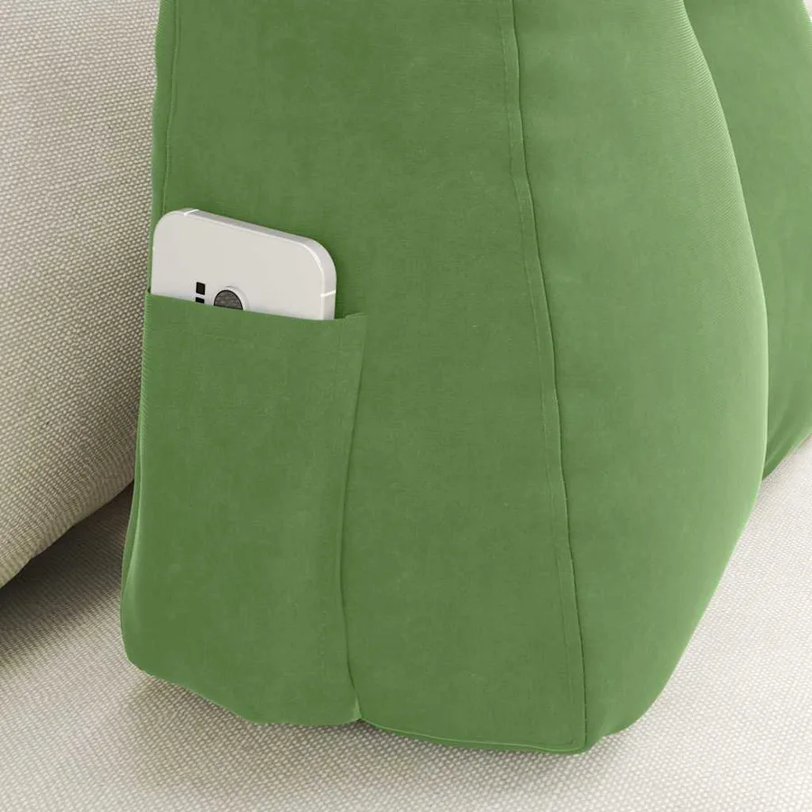 Coussin de Dos Vert clair 60 x 24 x 50 cm Velours - 5