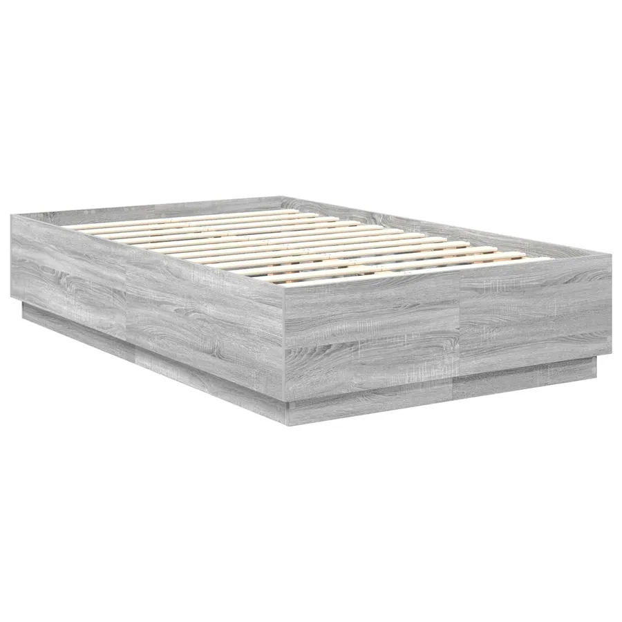Cadre de lit Gris Sonoma 120 x 190 cm Bois d'ingénierie - 6