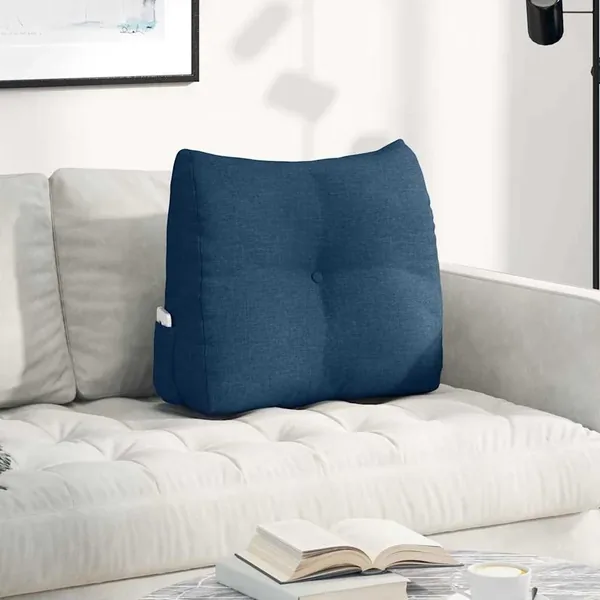 Coussin de Dos Bleu 60 x 24 x 50 cm tissu