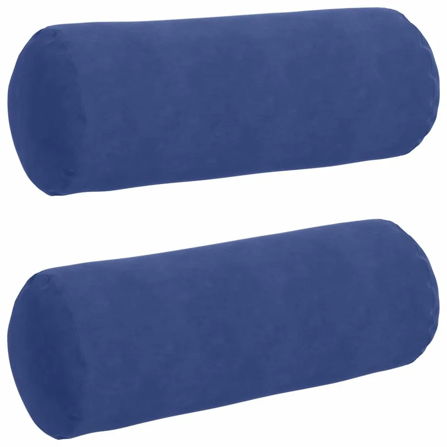 Coussins d'accent 2 pcs Bleu police Ø 25 x 70 cm - 2