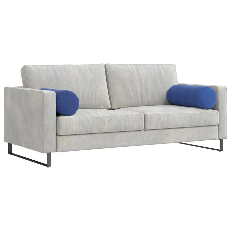 Coussins d'accent 2 pcs Bleu police Ø 25 x 70 cm - 3