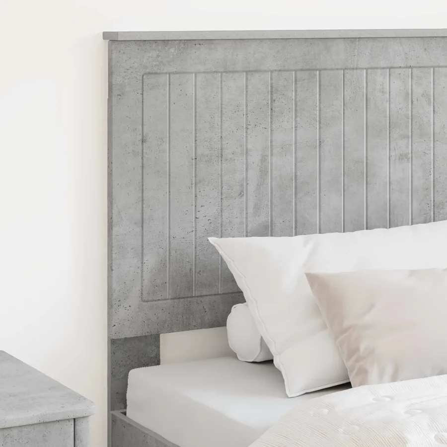 Tête de lit avec tête de lit Gris béton 80 cm Bois d'ingénierie - 3