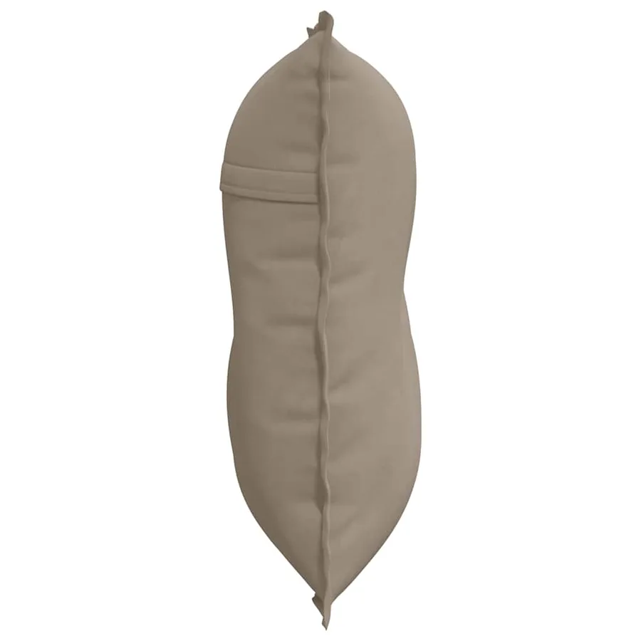 Coussin de Dos Taupe 80 x 50 cm Tissu en microfibre - 6