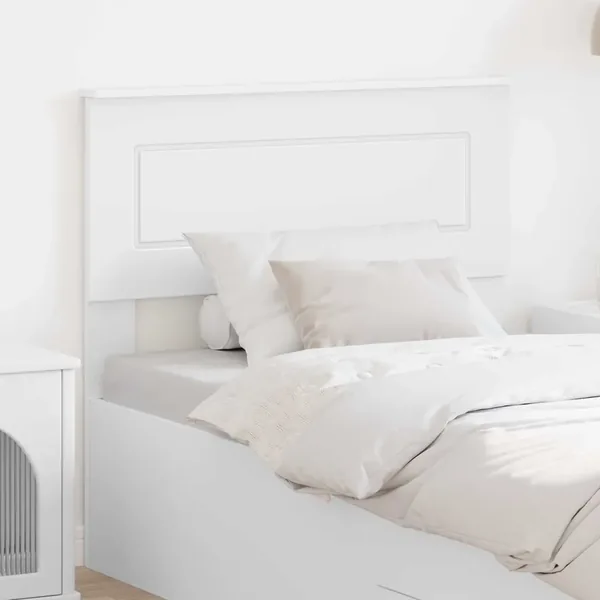 Tête de lit Blanc Bois d'ingénierie