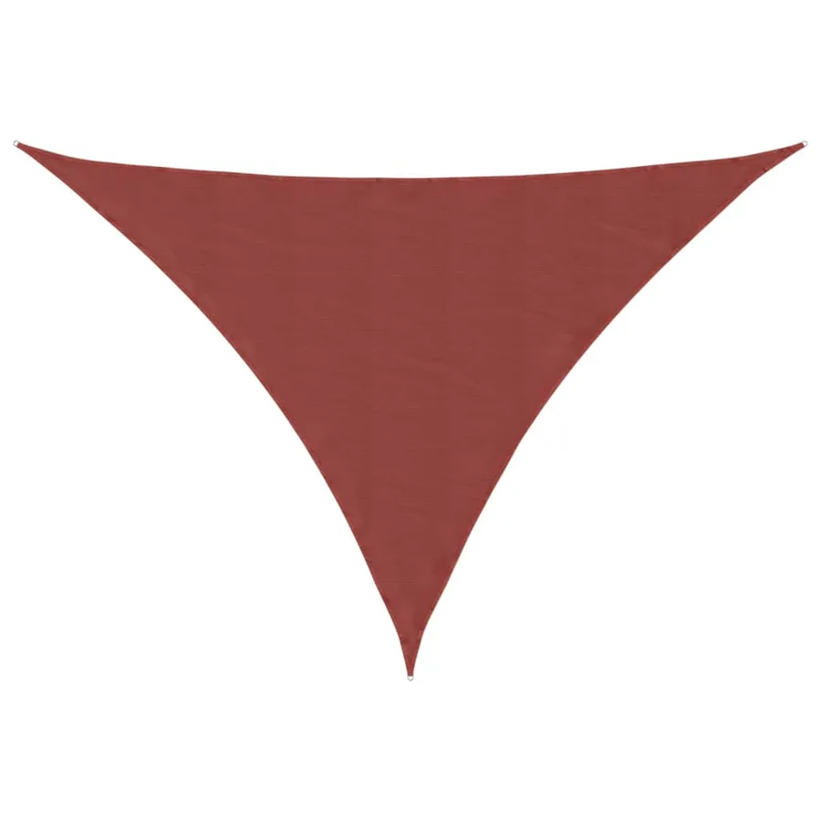 Voile de parasol tissu oxford triangulaire 4x5x5 m terre cuite - 2