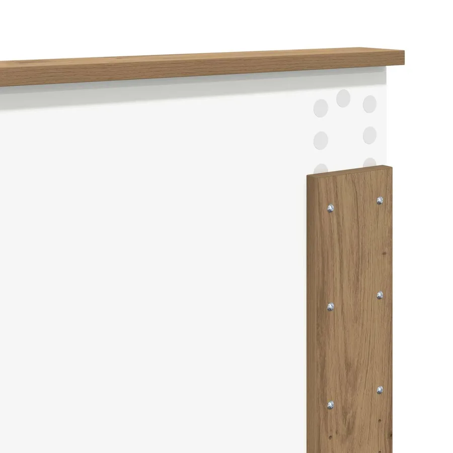 Cadre de lit Chêne artisan 140 x 190 cm Bois d'ingénierie - 11