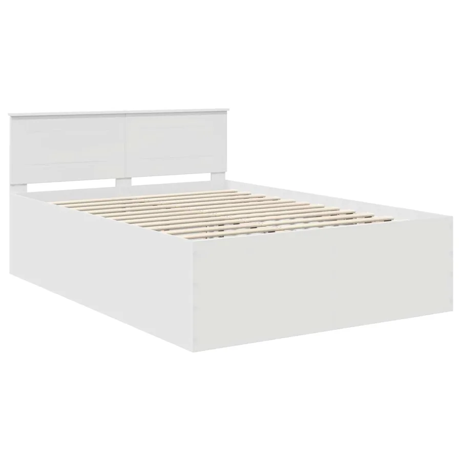 Cadre de lit Blanc 150 x 200 cm Bois d'ingénierie - 4